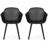 Barbados Outdoor Modern Dining Chairs (Set of 2)