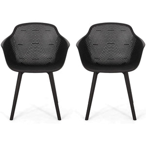 Barbados Outdoor Modern Dining Chairs (Set of 2)