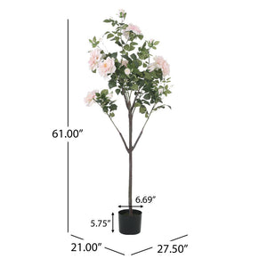 Bergweg 5' x 2.3' Artificial Rose Tree
