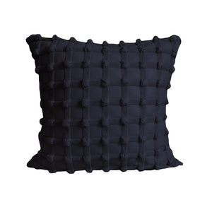 Black 3D Textured Throw Pillow Cover