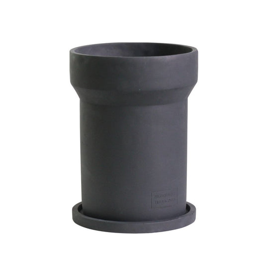 Black Chimney Concrete Flower Pot