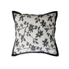 Black & White Botanical Throw Pillow Cover