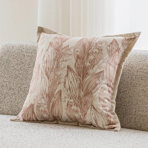 Image of Blush Bluebell Throw Pillow Cover