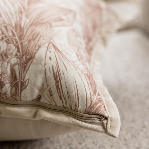 Image of Blush Bluebell Throw Pillow Cover