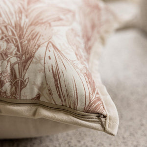 Blush Bluebell Throw Pillow Cover