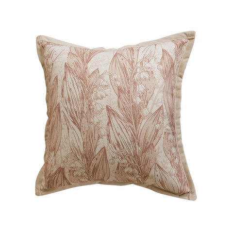 Blush Bluebell Throw Pillow Cover