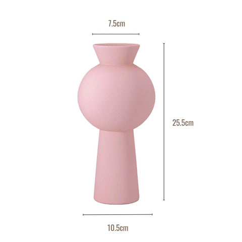 Image of Blush Pink Spherical Pedestal Vase