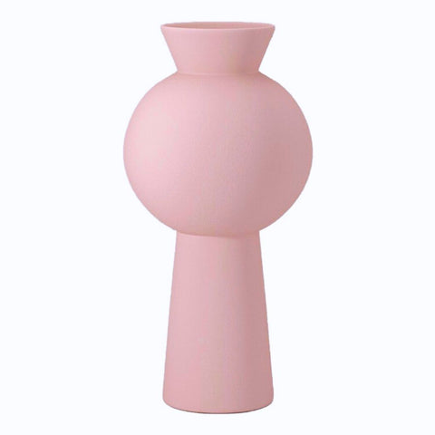 Image of Blush Pink Spherical Pedestal Vase