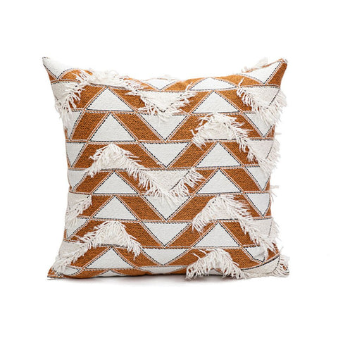 Image of Boho Fringe Chevron Throw Pillow Cover