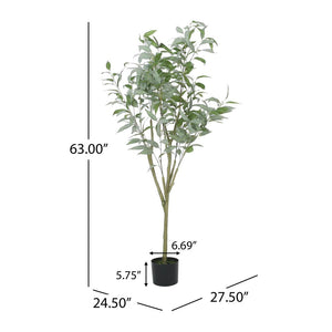 Bowrun 6.5' x 2.8' Artificial Eucalyptus Leaf Tree