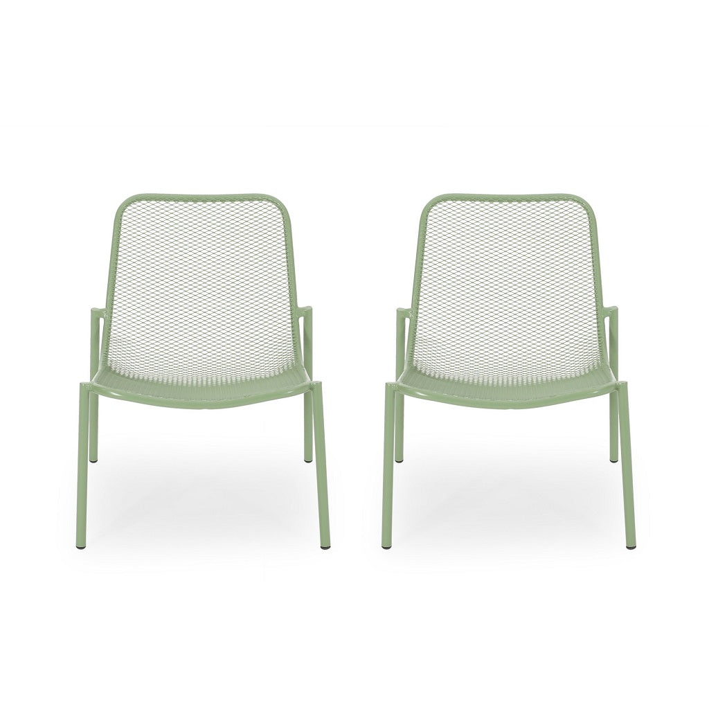 Brenner Outdoor Modern Dining Chair (Set of 2)