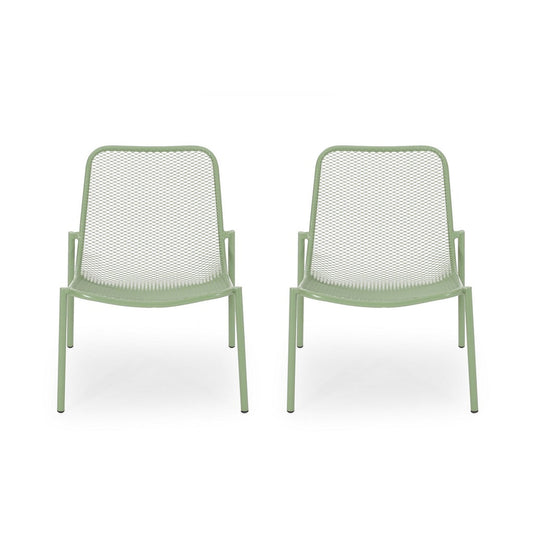 Brenner Outdoor Modern Dining Chair (Set of 2)