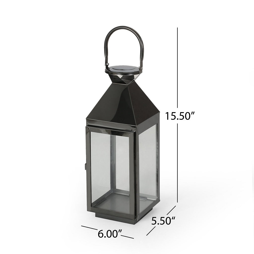 Briar 16" Modern Outdoor Stainless Steel Lantern