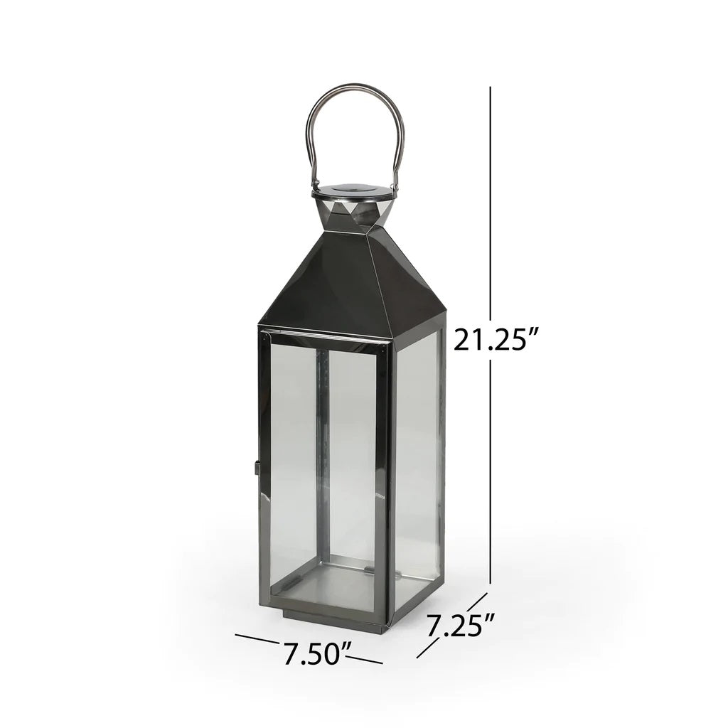 Briar 22" Modern Outdoor Stainless Steel Lantern