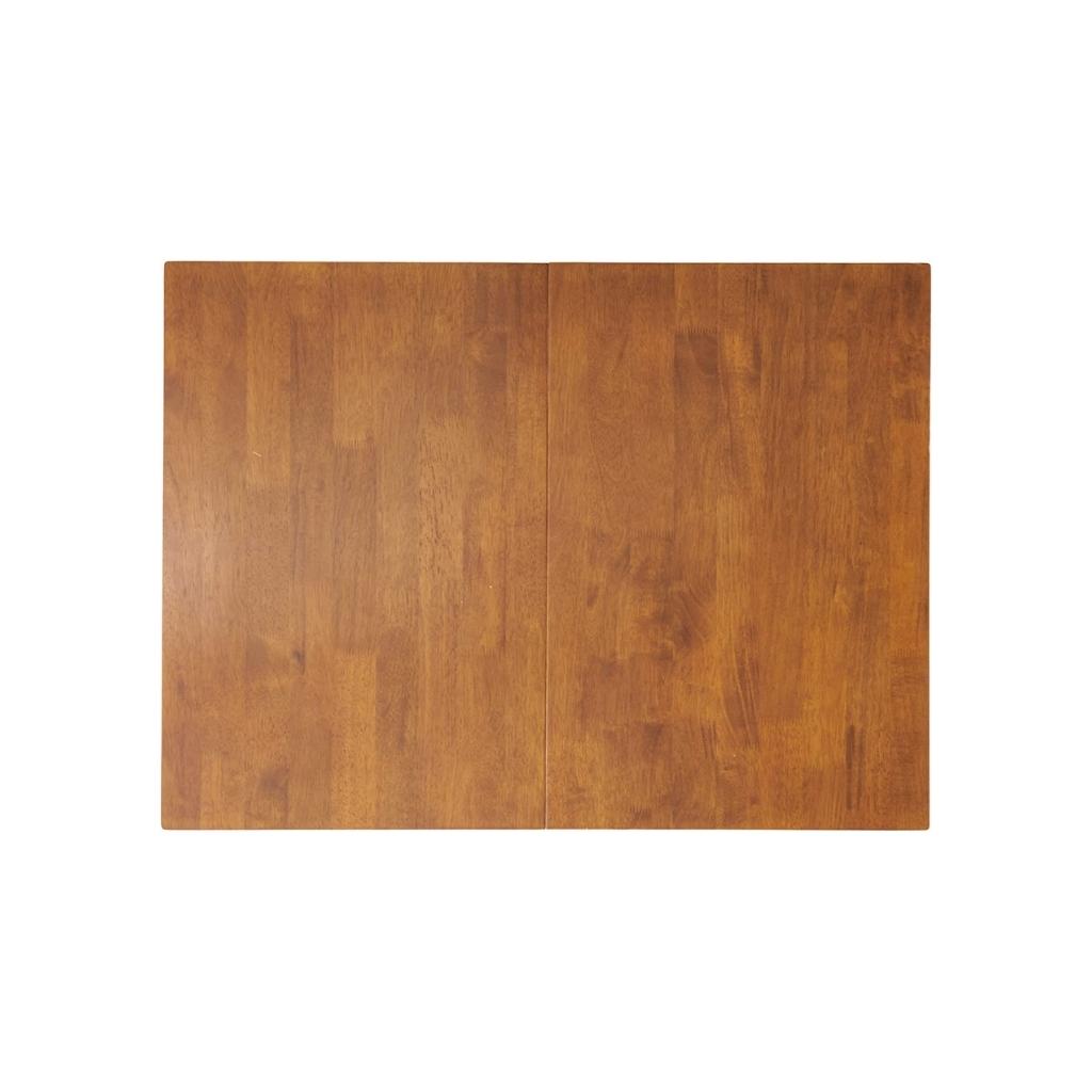 Bronwen Rustic Dark Oak and Cream Wood Dining Table with Leaf Extension