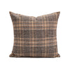 Brown Checkered Throw Pillow Cover