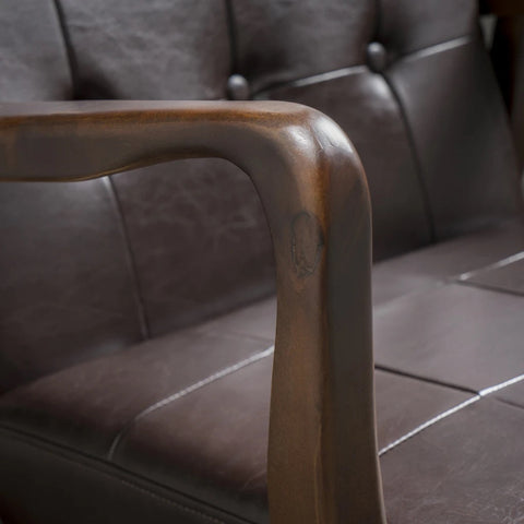 Image of Callisto Mid Century Modern Leather Club Chair