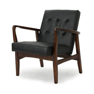 Callisto Mid Century Modern Leather Club Chair