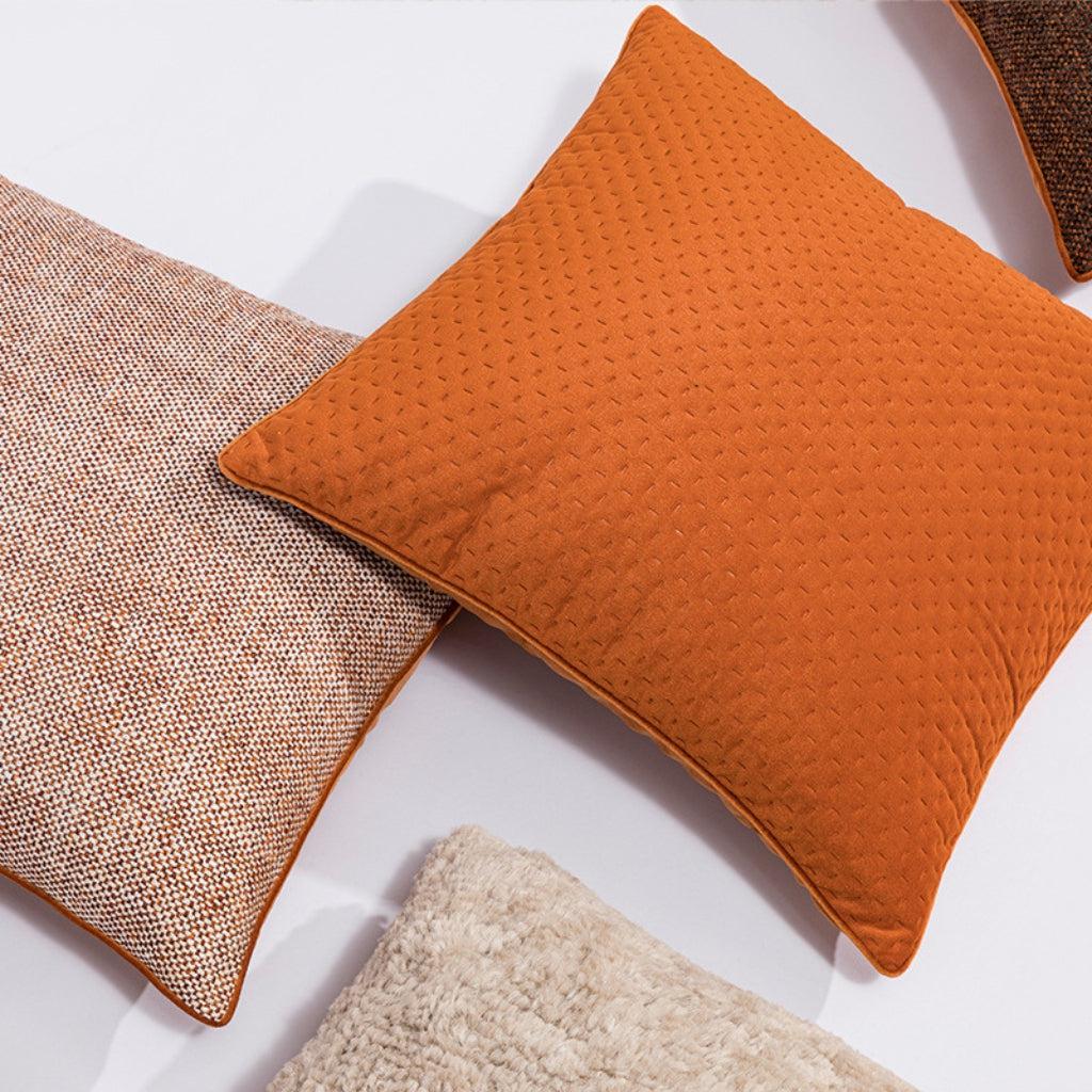 Caramel Woven Textured Throw Pillow Cover