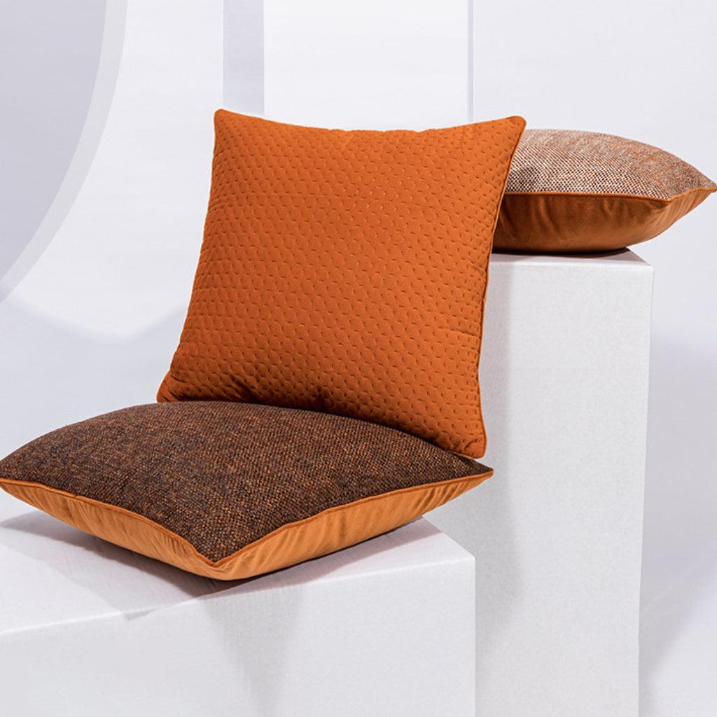 Caramel Woven Textured Throw Pillow Cover