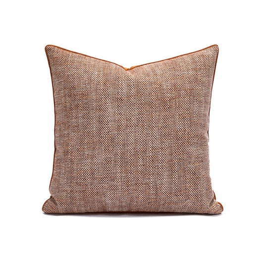 Caramel Woven Textured Throw Pillow Cover