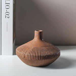 Carved Lines Retro Bud Vase