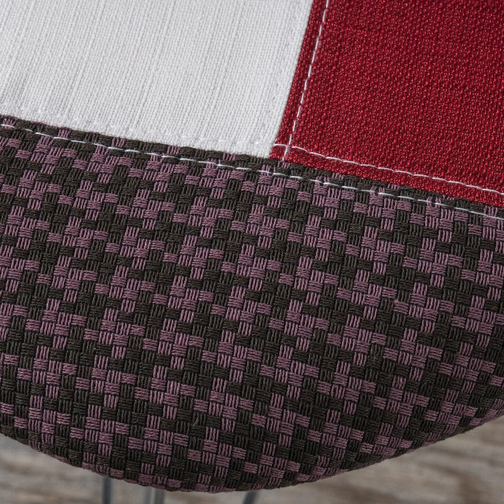 Cassius Multi-Color Patchwork Fabric Accent Chair (Set of 2)