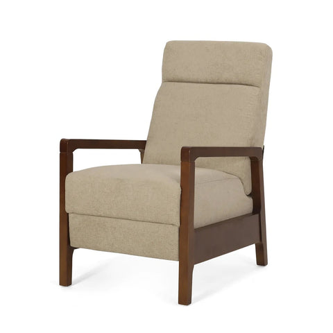 Image of Castner Contemporary Fabric Waterfall Back Pushback Recliner
