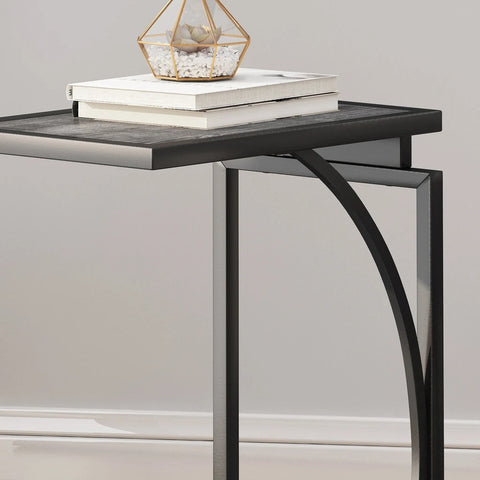 Image of Catileya Modern Industrial C-Shaped End Table