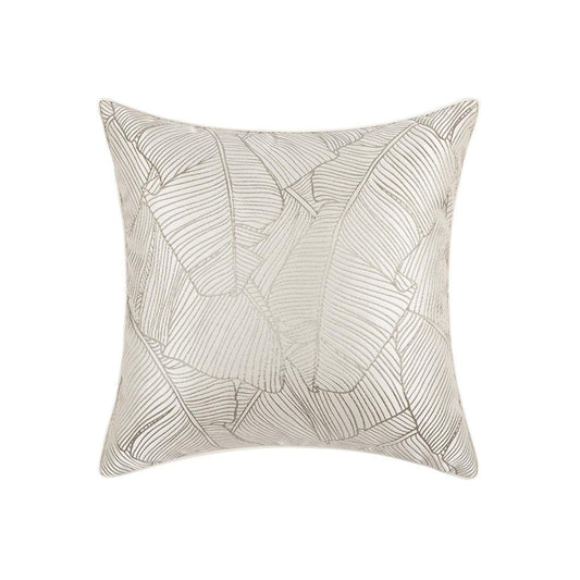 Champagne Gold Banana Leaf Pillow Cover