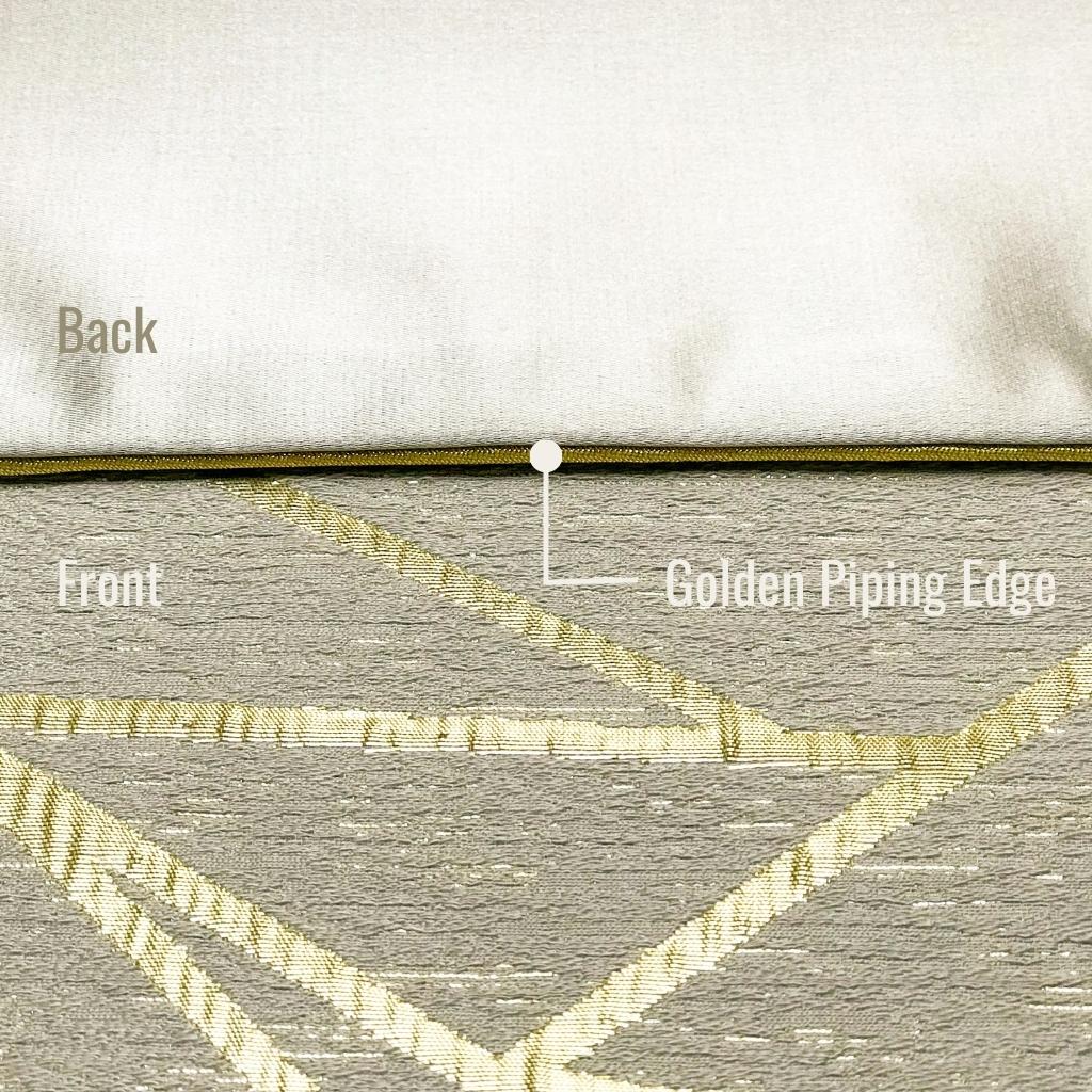 Champagne Gold Geometric Pillow Cover