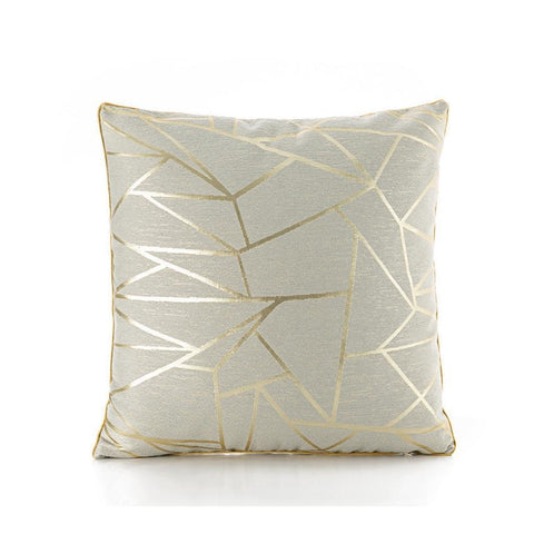 Image of Champagne Gold Geometric Pillow Cover