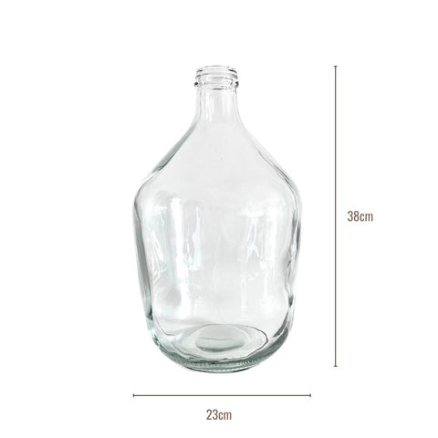Image of Clear Glass Large Belly Vase