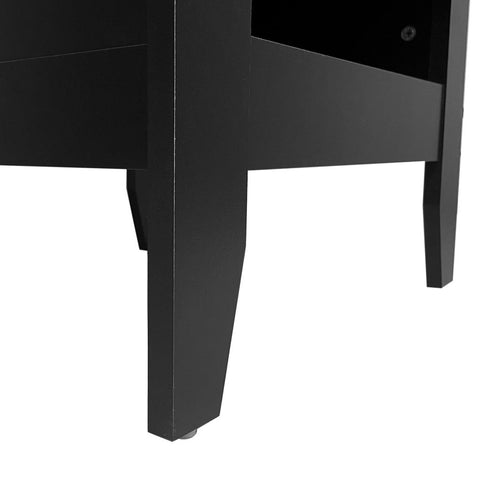 Image of Cleary Contemporary Faux Wood Nightstand with Drawer