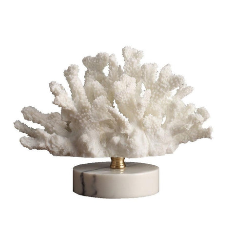 Image of Cluster Coral on Faux Marble Base