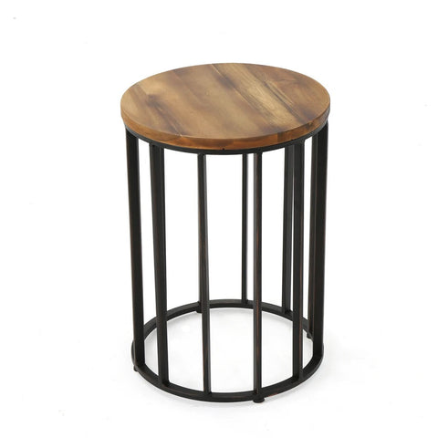 Image of Colburn Outdoor Natural Finished Acacia Wood 15-inch Accent Table