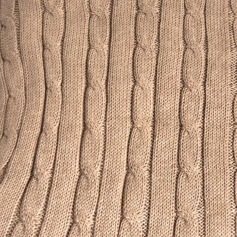 Image of Cotton Cable Knit Throw Blanket