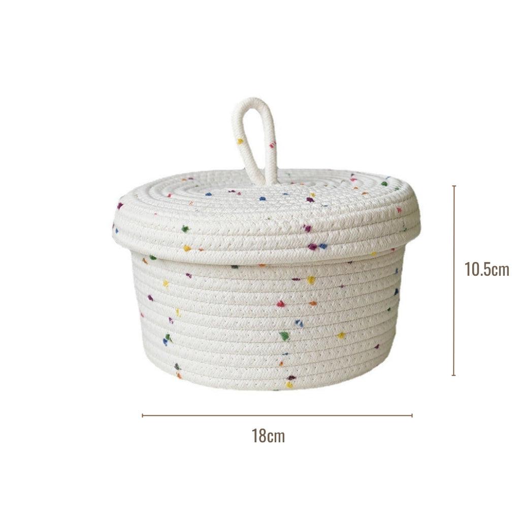 Cotton Rope Storage Basket with Lid (Set of 2)