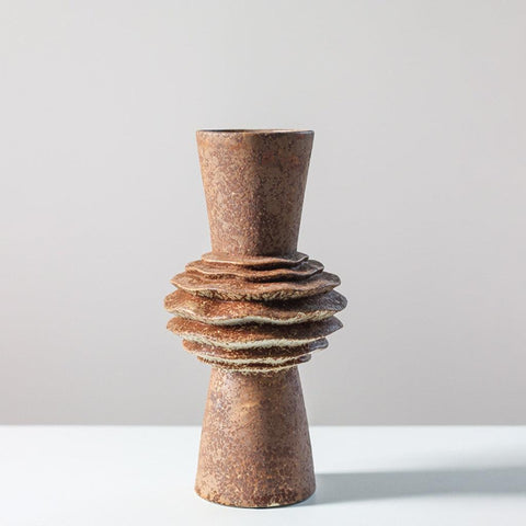 Image of Crackle Weathered Vintage Decorative Vase