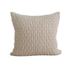 Cream 3D Wavy Textured Throw Pillow Cover