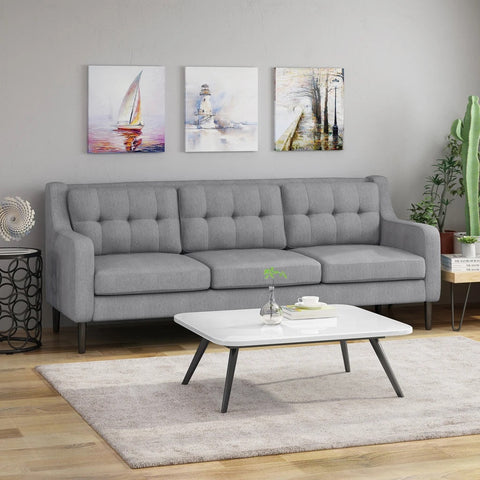 Image of Daelynn Tufted Fabric 3 Seater Sofa