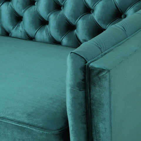 Image of Darionna Glam Button Tufted Velvet 3 Seater Sofa