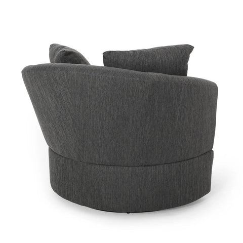 Image of Dawson Contemporary Upholstered Swivel Club Chair