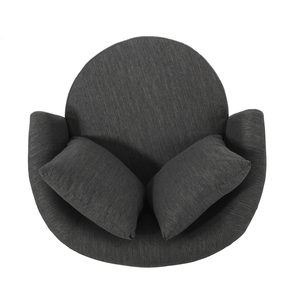 Dawson Contemporary Upholstered Swivel Club Chair