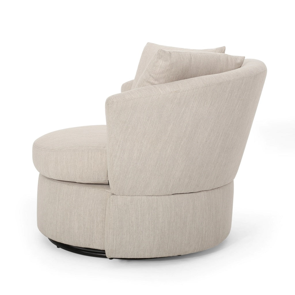 Dawson Contemporary Upholstered Swivel Club Chair