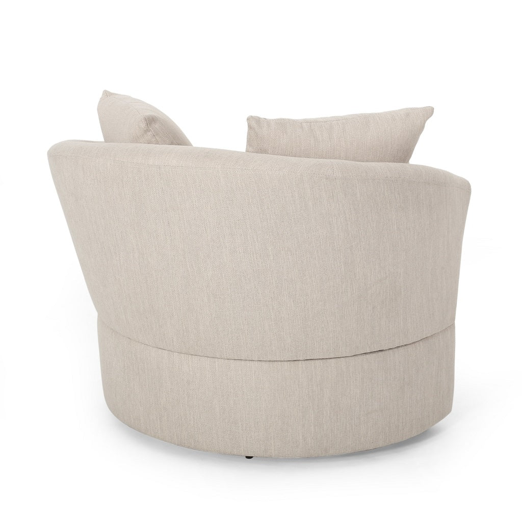 Dawson Contemporary Upholstered Swivel Club Chair