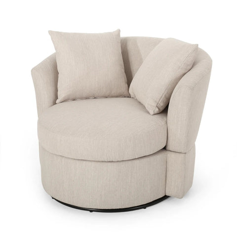 Image of Dawson Contemporary Upholstered Swivel Club Chair