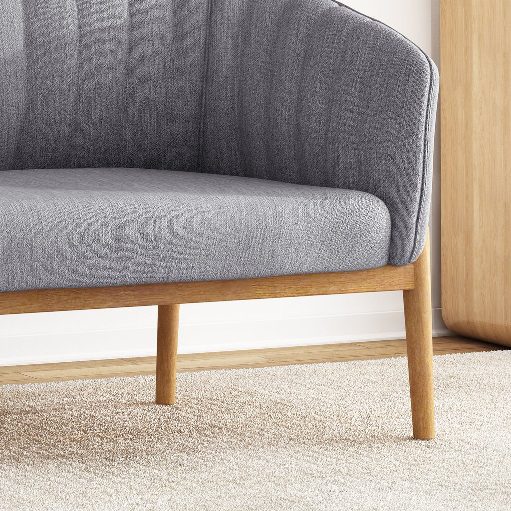 Deborah Mid-Century Fabric Loveseat