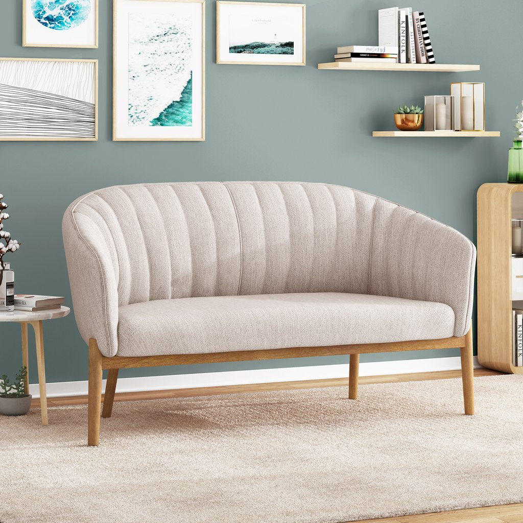Deborah Mid-Century Fabric Loveseat