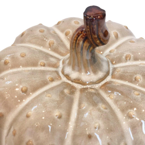 Image of Decorative Polka Dots Ceramic Pumpkin
